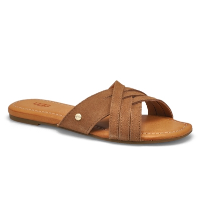 Lds Kenleigh Slide Sandal - Chestnut