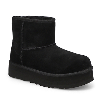 Botte mouton Classic Mini Platform, noir, fille