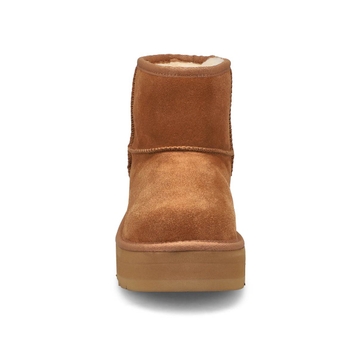 Girls Classic Mini Platfom Sheepskin Boot - Chestn