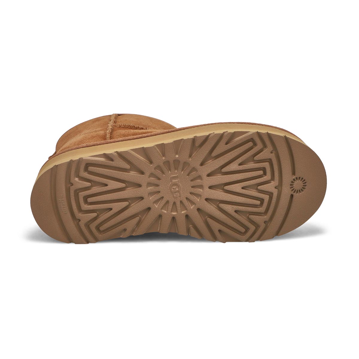 Girls Classic Mini Platfom Sheepskin Boot - Chestnut