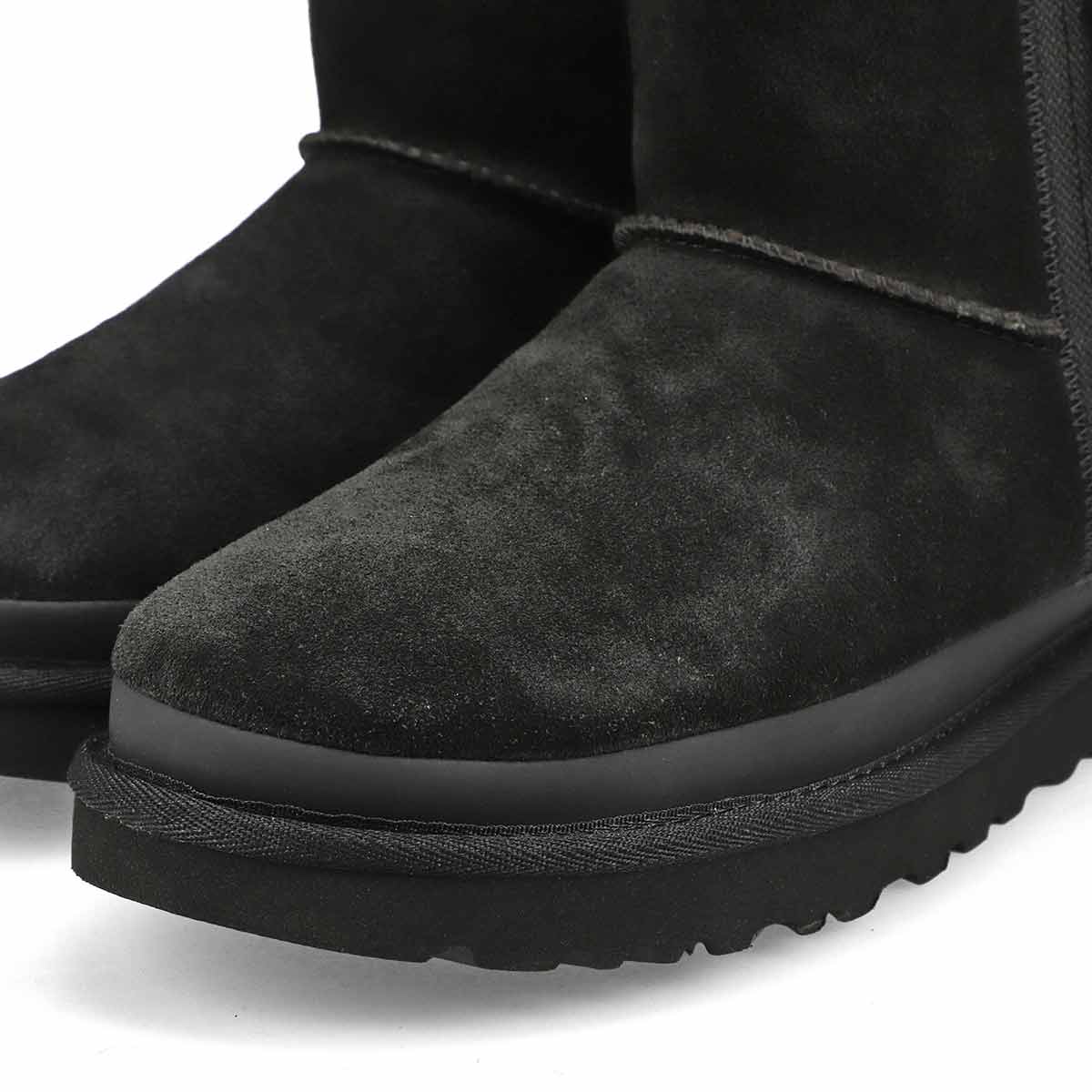 UGG Women's Classic Mini Zipper Boot - Black | SoftMoc.com