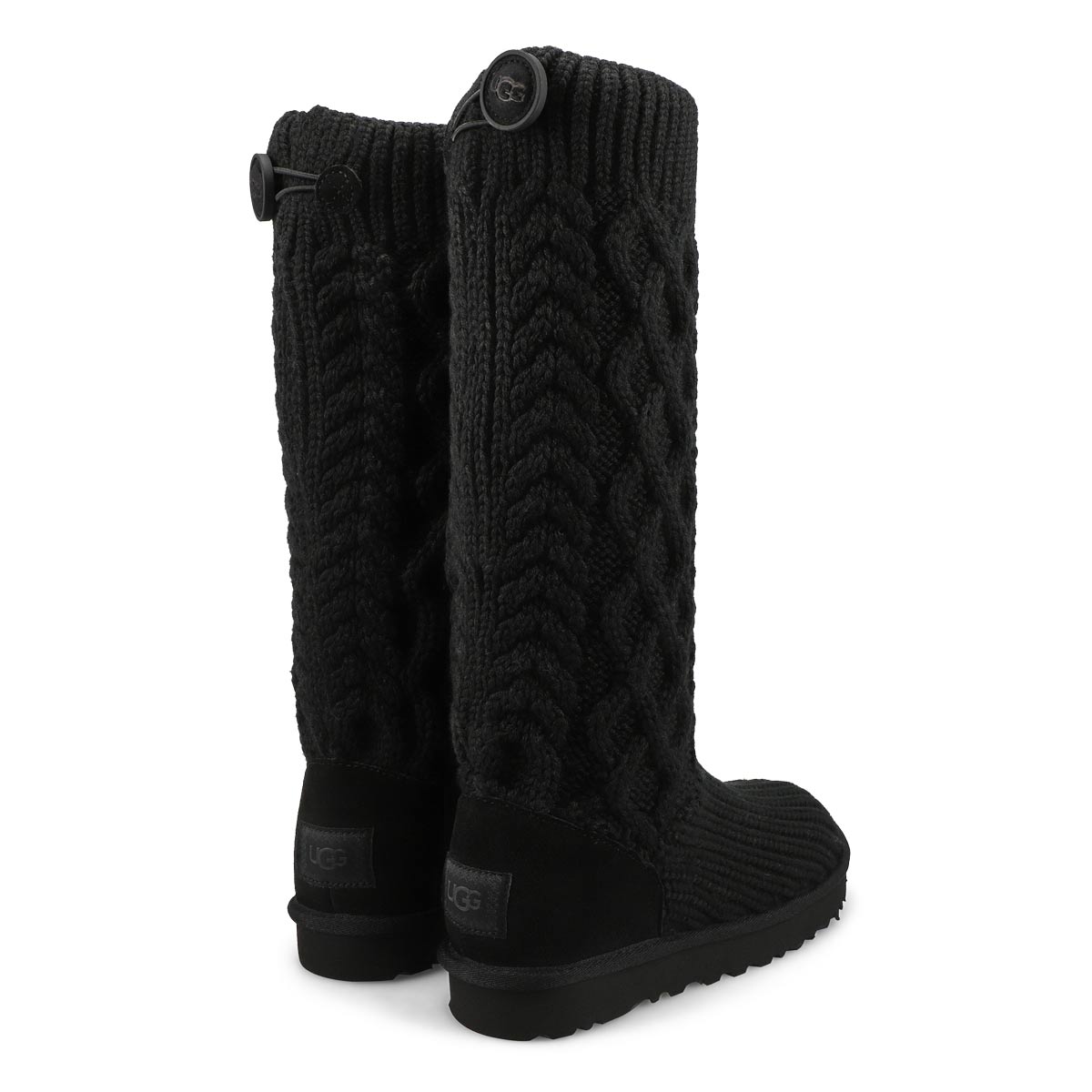 Women's Classic Cardi Cabled Knit Boot - Black