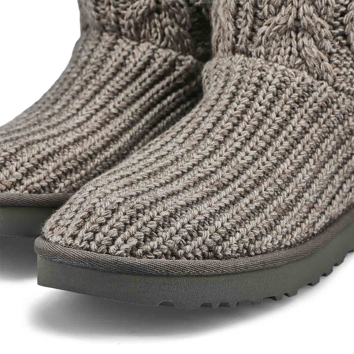 Women's Classic Cardi Cabled Knit Boot - Grey