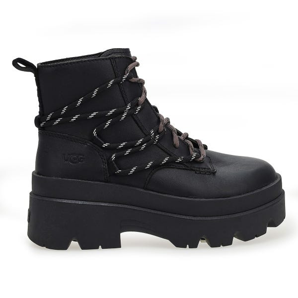 Women's Brisbane Lace up Platform Boot - Black