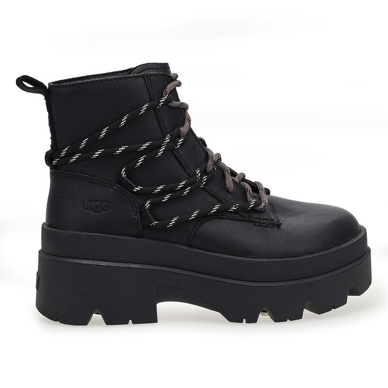 Women's Brisbane Lace up Platform Boot - Black