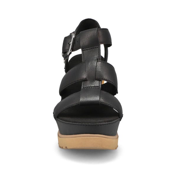 Sandale compensée ABBOT WEDGE, noir, femmes