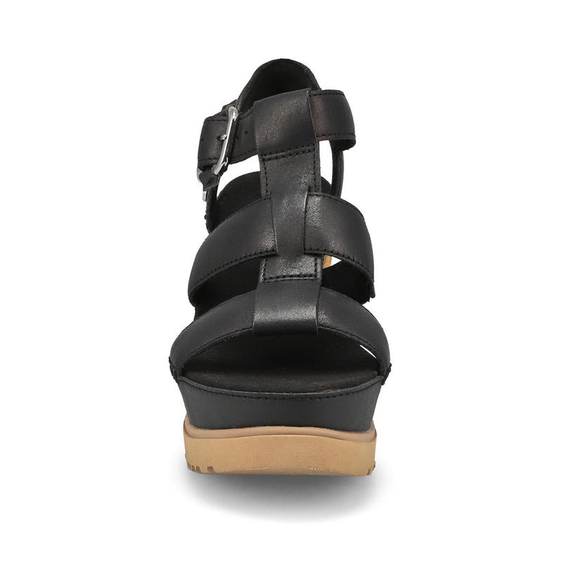Sandale compensée ABBOT WEDGE, noir, femmes