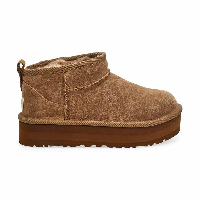 Botte Ultra Mini Platform en peau de mouton pour filles - Bronze clair