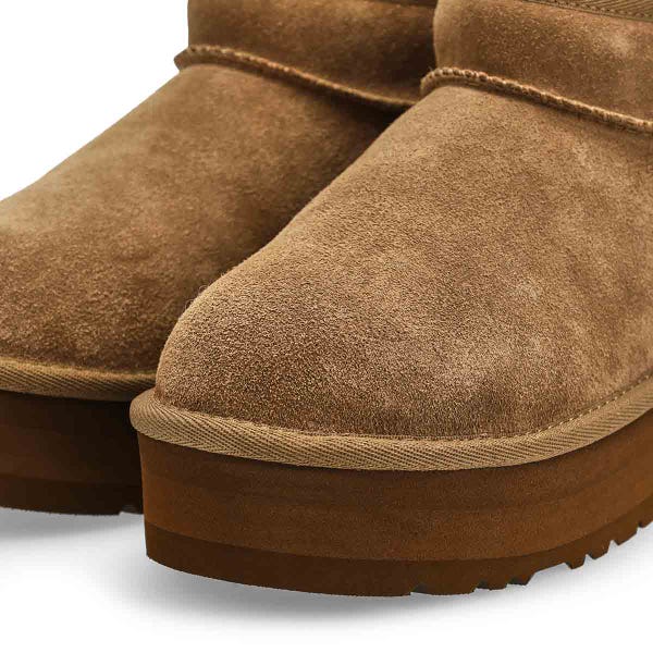 Botte Ultra Mini Platform en peau de mouton pour filles - Bronze clair