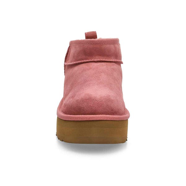 Girls'  Ultra Mini Platform Sheepskin Boot - Pink Dawn