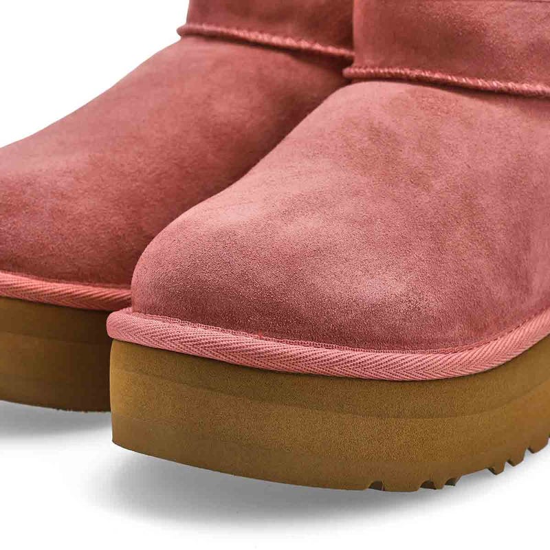 Girls'  Ultra Mini Platform Sheepskin Boot - Pink Dawn