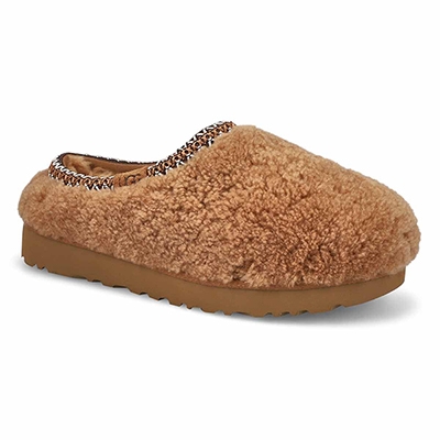 Pantoufle Tasman Maxi Curly, châtaigne, femmes