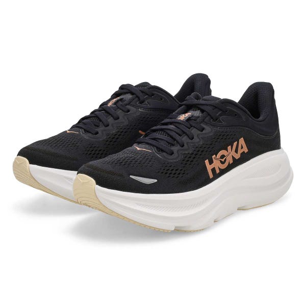 Women's  Bondi 9 Performance Sneaker - Black/Rose Gold