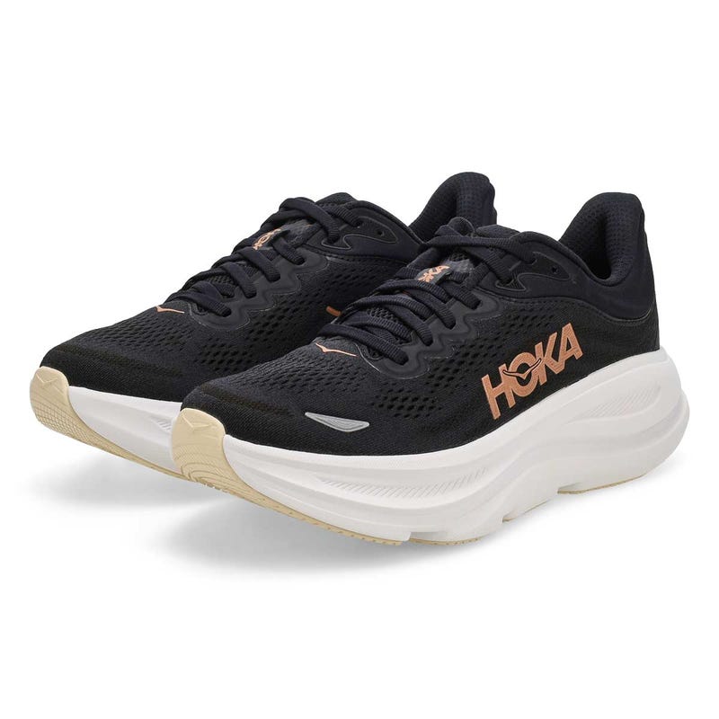 Women's  Bondi 9 Performance Sneaker - Black/Rose Gold