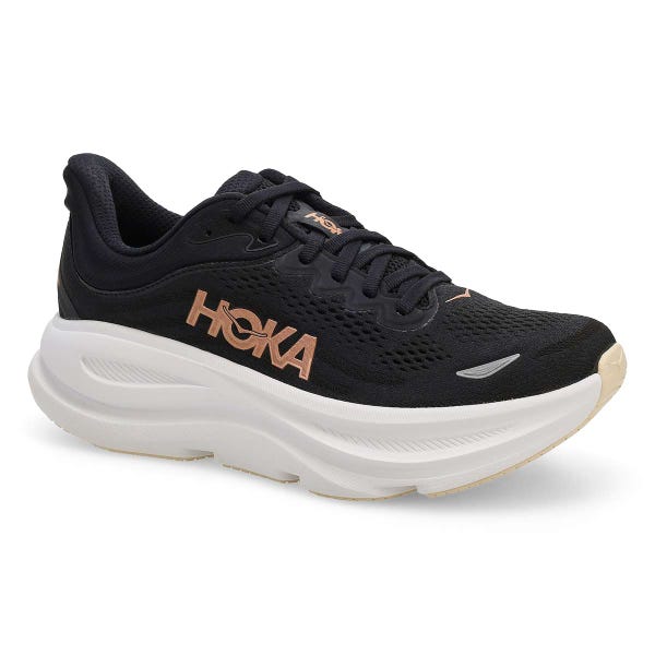 Women's  Bondi 9 Performance Sneaker - Black/Rose Gold