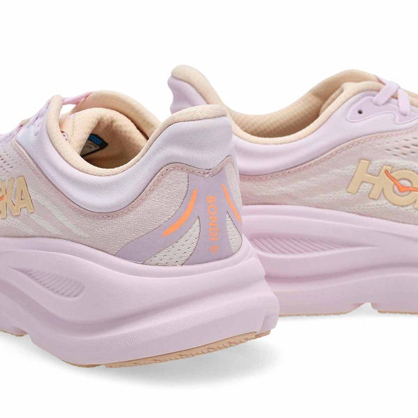 Women's Bondi 9 Performance Sneaker - Lilac Cream/Tangerine Glow