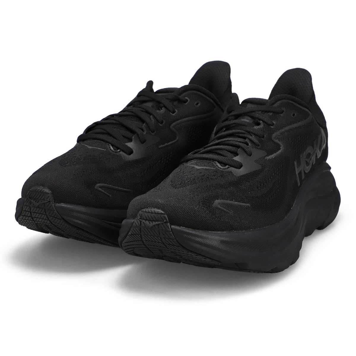 Men's Clifton 10 Lace Up Performace Sneaker - Black/Black
