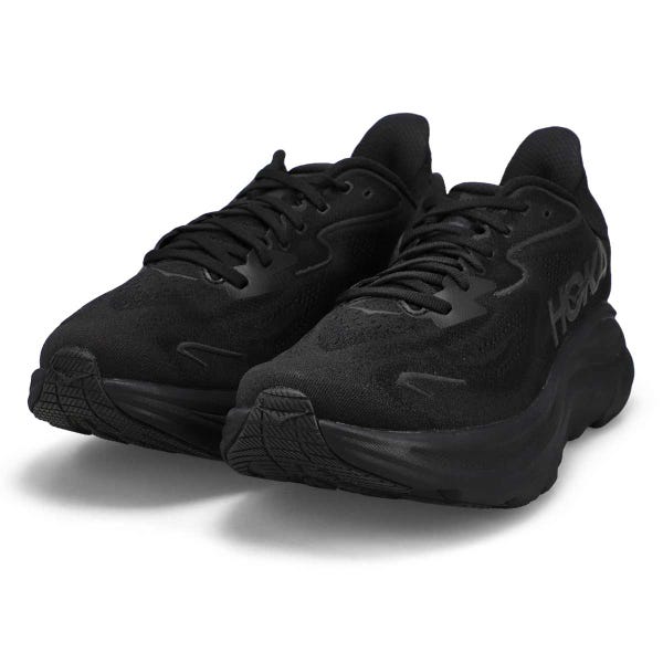 Baskets de performance à lacets CLIFTON 10, noir/noir, hommes