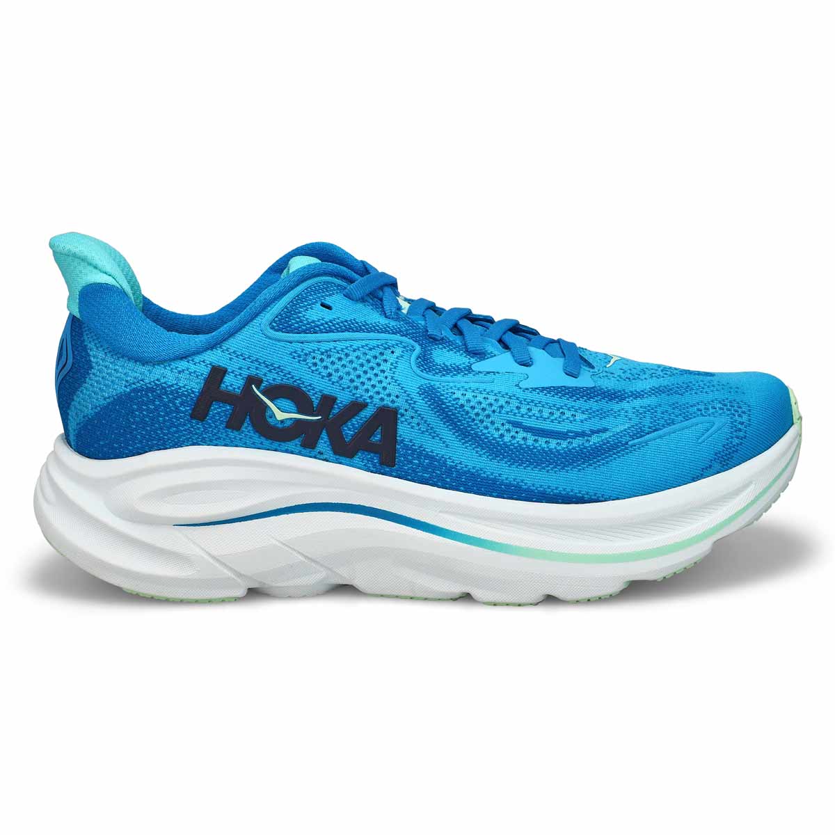 Men's Clifton 10 Lace Up Performace Runner - Blue/Skyward Blue