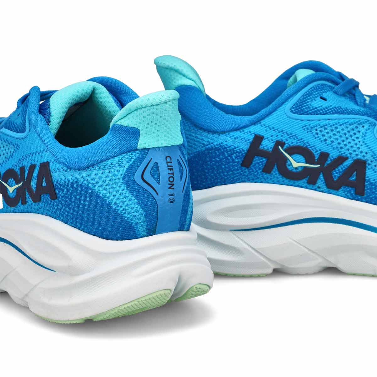 Men's Clifton 10 Lace Up Performace Runner - Blue/Skyward Blue