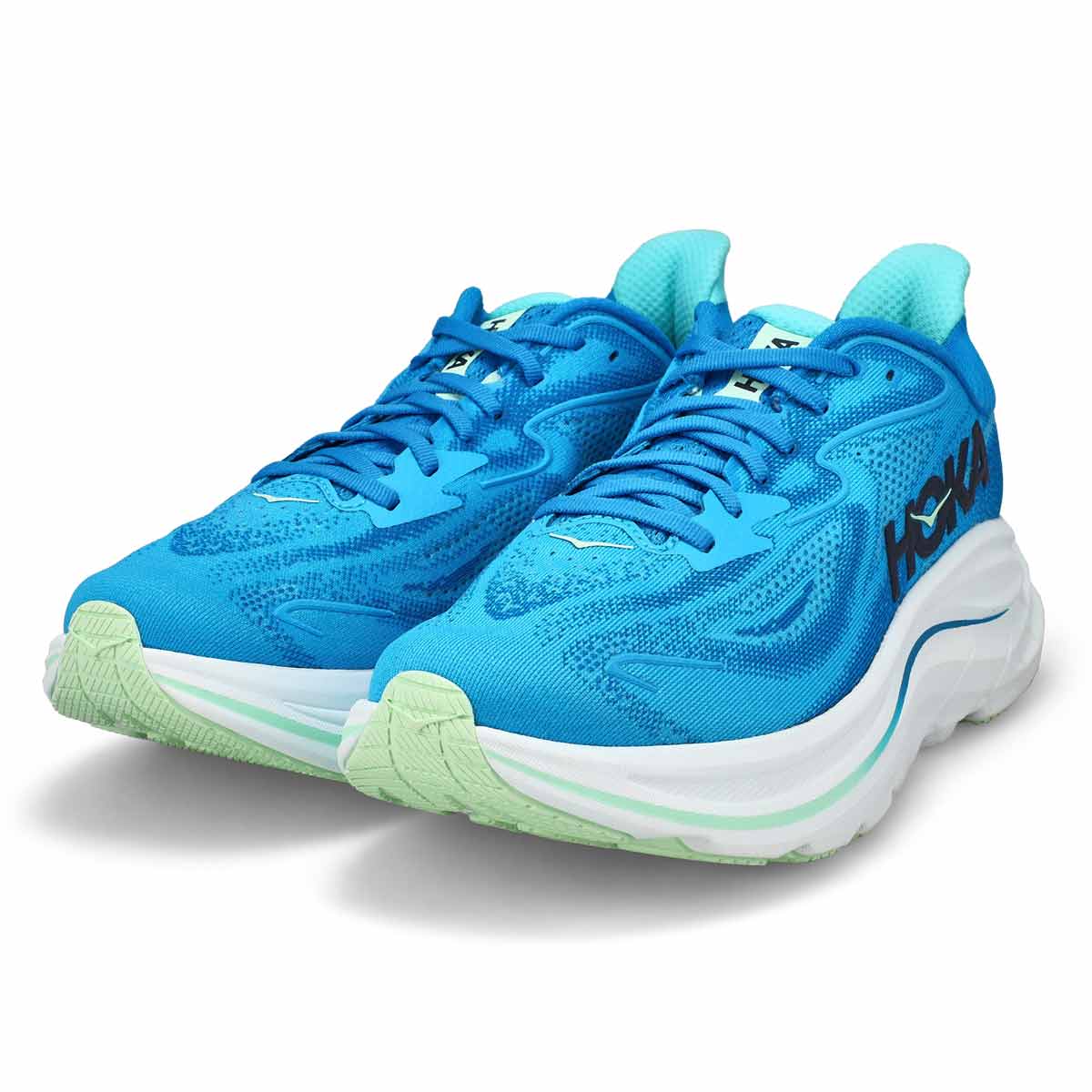 Men's Clifton 10 Lace Up Performace Runner - Blue/Skyward Blue