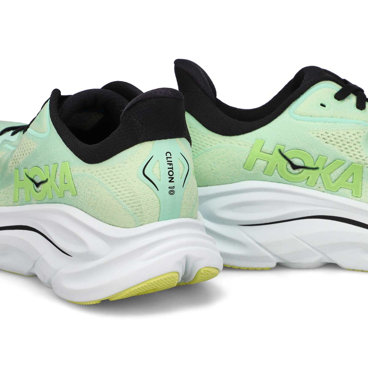Men's Clifton 10 Lace Up Performace Runner - Mint Fluorite/Luna Moth