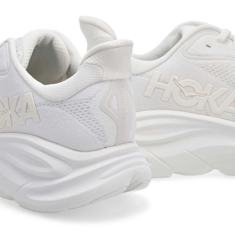 Baskets de performance à lacets CLIFTON 10, blanc/blanc, hommes