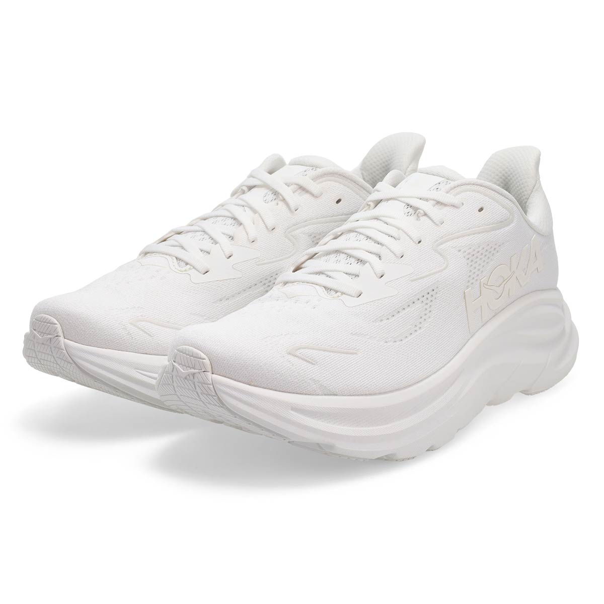 Men's Clifton 10 Lace Up Performace Sneaker - White/White