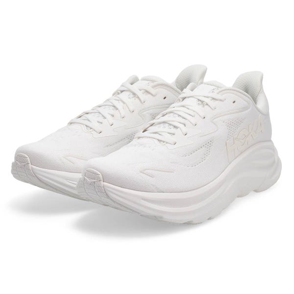 Baskets de performance à lacets CLIFTON 10, blanc/blanc, hommes