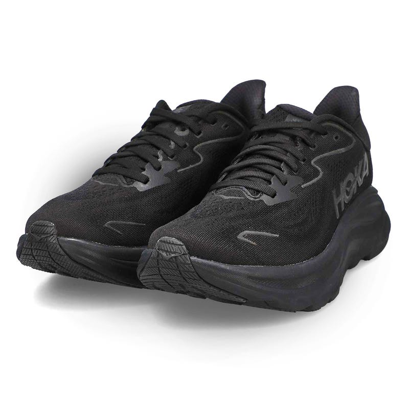 Women's Clifton 10 Lace Up Performance Runner - Black/Black