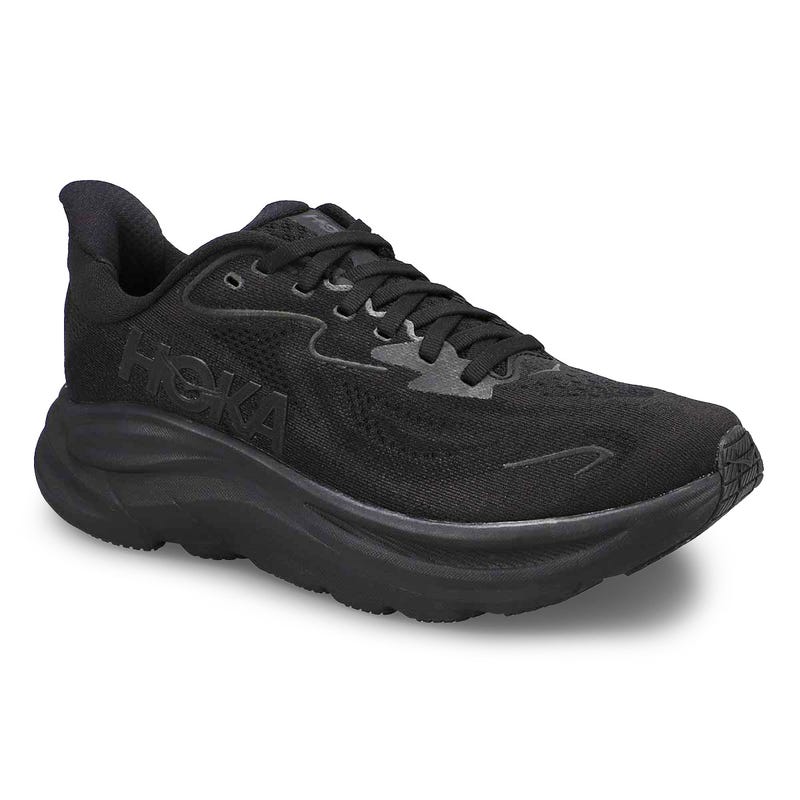 Women's Clifton 10 Lace Up Performance Runner - Black/Black