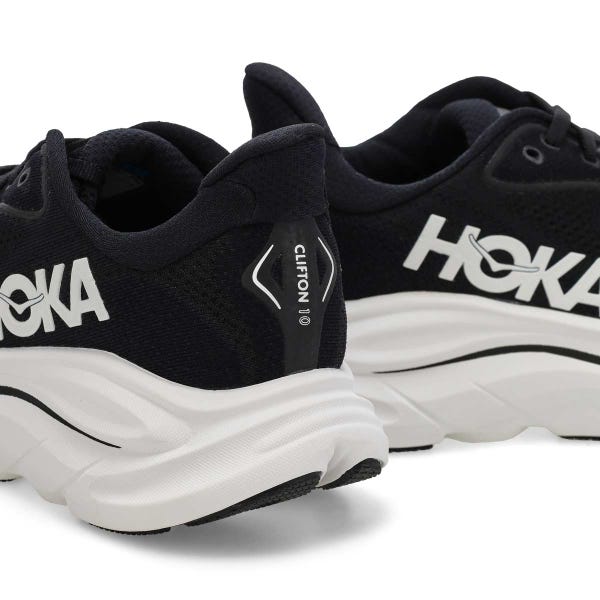 Women's  Clifton 10 Lace Up Performance Sneaker - Black/White