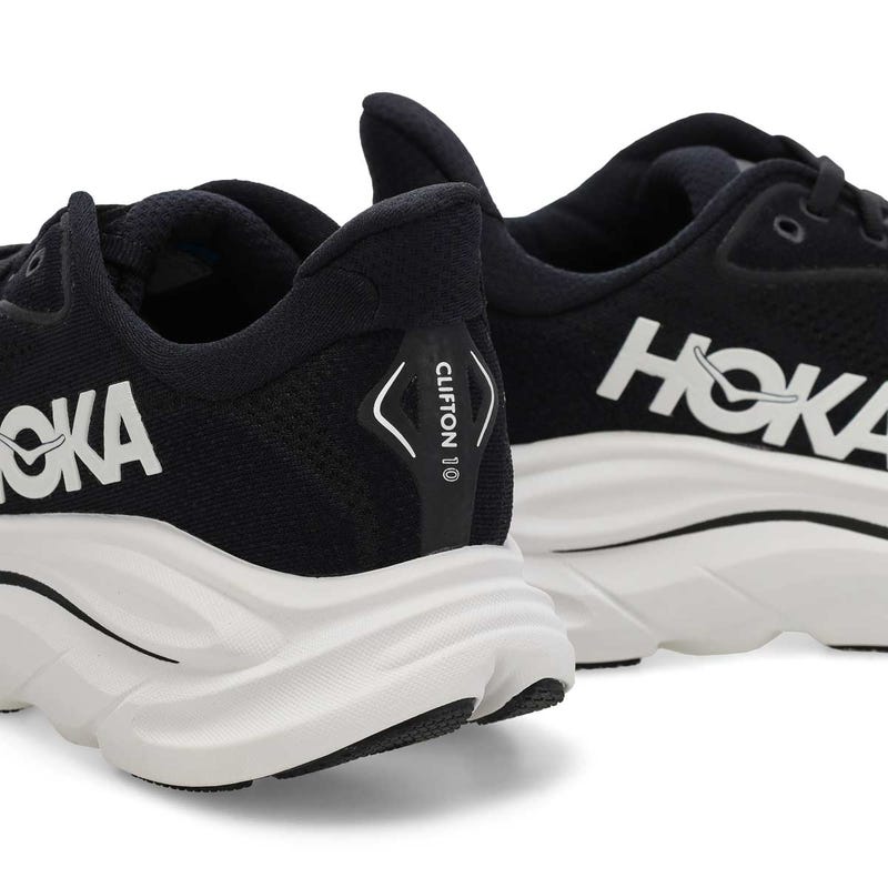 Women's  Clifton 10 Lace Up Performance Sneaker - Black/White