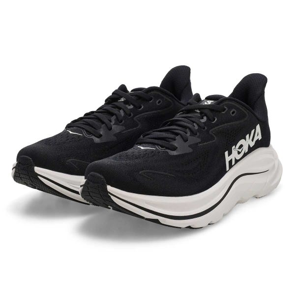 Women's  Clifton 10 Lace Up Performance Sneaker - Black/White