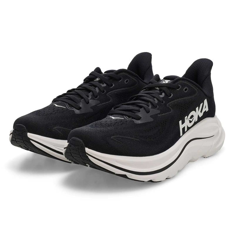 Women's  Clifton 10 Lace Up Performance Sneaker - Black/White