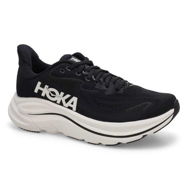 Women's  Clifton 10 Lace Up Performance Sneaker - Black/White