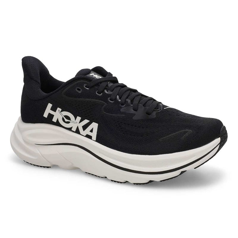 Women's  Clifton 10 Lace Up Performance Sneaker - Black/White