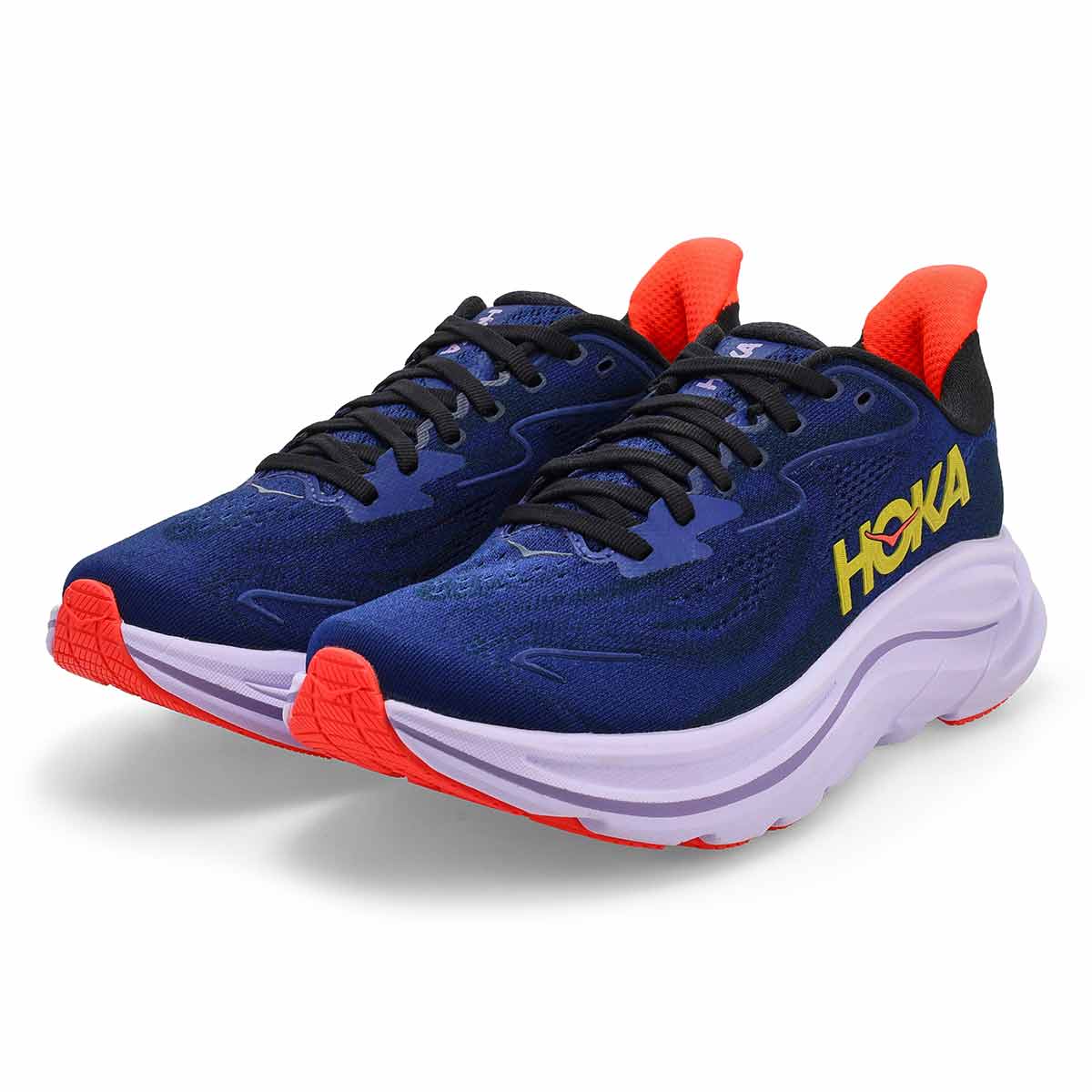 Women's Clifton 10 Lace Up Performance Sneaker - Sea Grass/Neon Flame