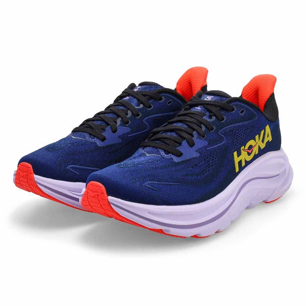 Women's Clifton 10 Lace Up Performance Sneaker - Sea Grass/Neon Flame