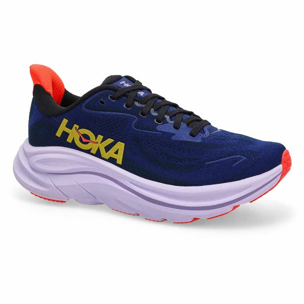 Women's Clifton 10 Lace Up Performance Sneaker - Sea Grass/Neon Flame