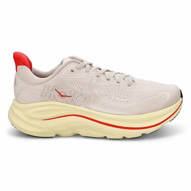 Women's Clifton 10 Lace Up Performance Sneaker - Stucco/ Cerise