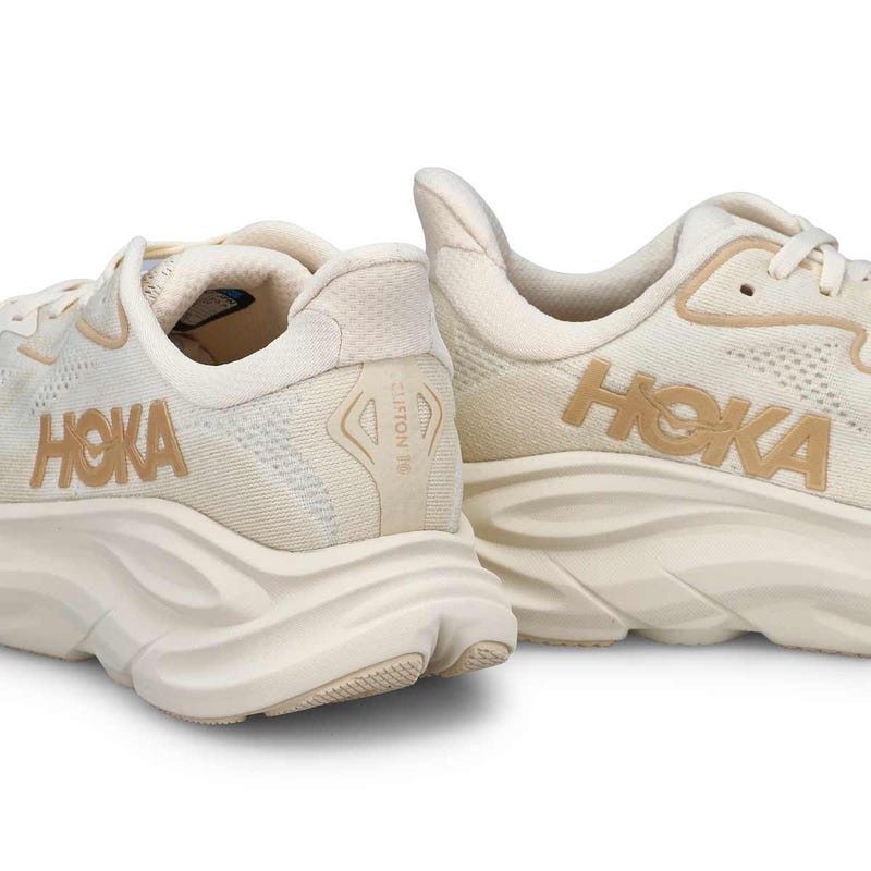 Women's Clifton 10 Lace Up Performance Runner - Vanilla/Birch