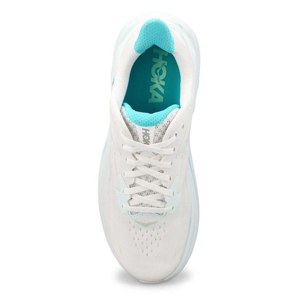 Women's Clifton 10 Lace Up Performance Sneaker - White/Cielo Blue