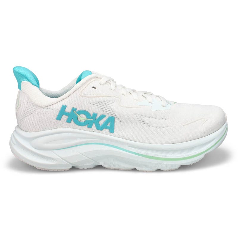 Women's Clifton 10 Lace Up Performance Sneaker - White/Cielo Blue