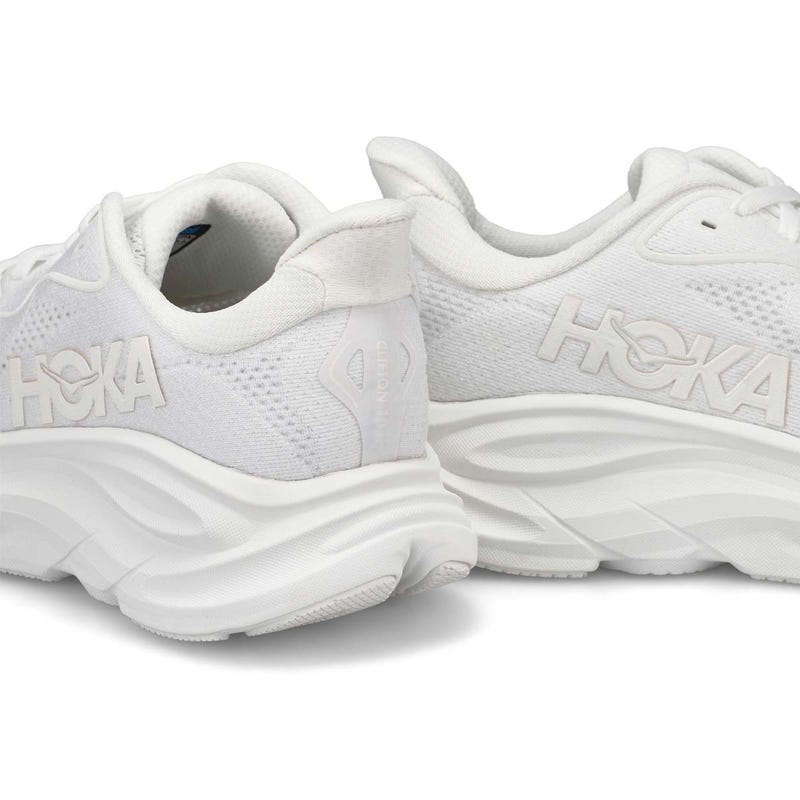 Women's  Clifton 10 Lace Up Performance Runner - White/ White