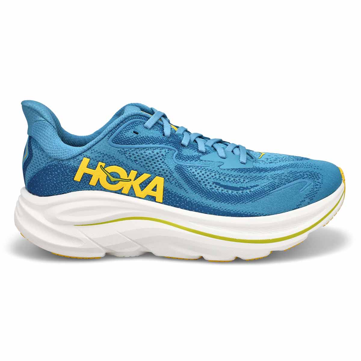 Men's Clifton 10 Lace Up Wide Performace Sneaker - Alpine Blue/Foggy Night