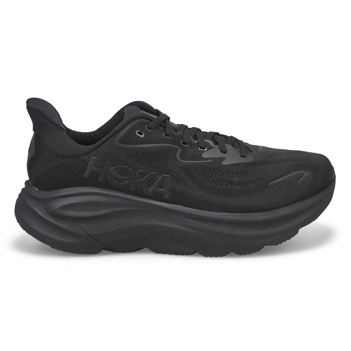 Men's Clifton 10 Lace Up Wide Performace Sneaker - Black/Black
