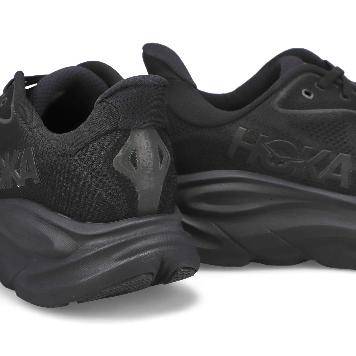 Men's Clifton 10 Lace Up Wide Performace Sneaker - Black/Black