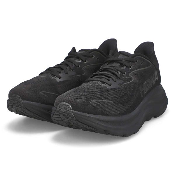 Baskets de performance à lacets CLIFTON 10, noir/noir, hommes - LARGE