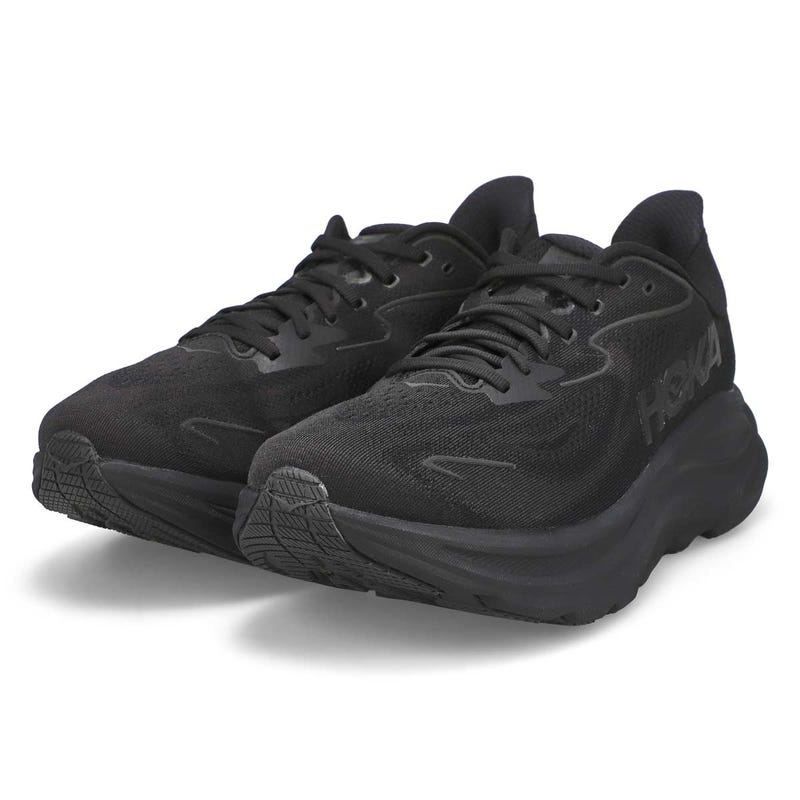 Baskets de performance à lacets CLIFTON 10, noir/noir, hommes - LARGE